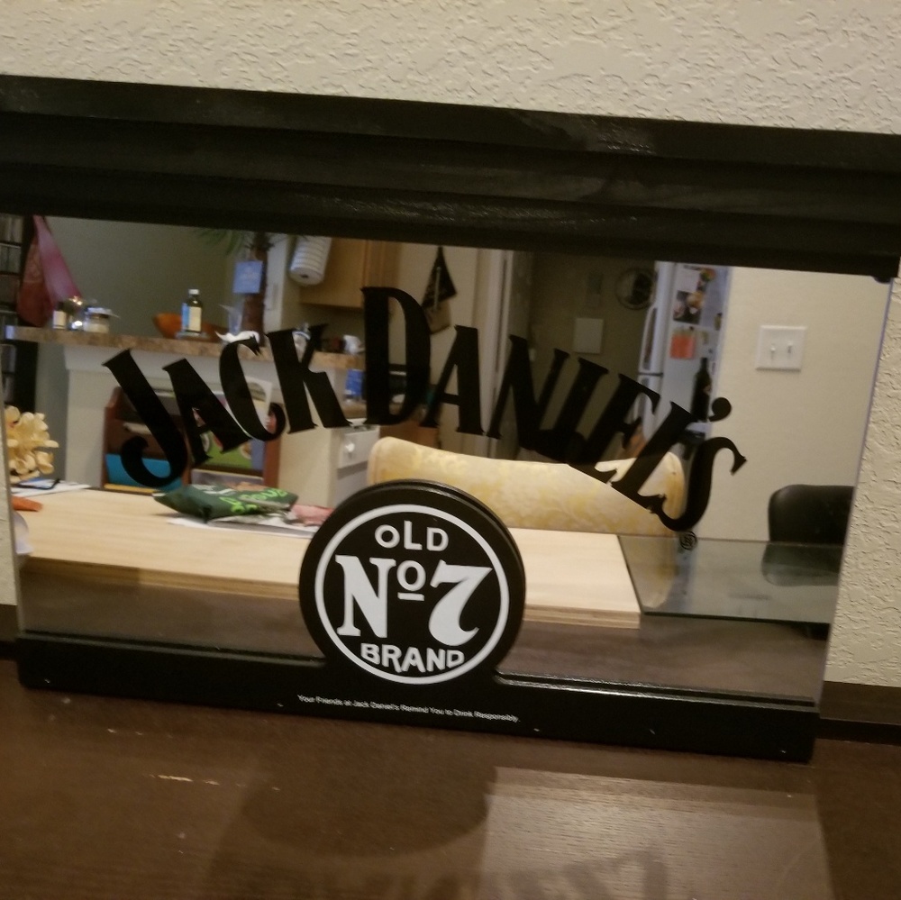 Jack Daniels No. 7 Bar Mirror and Bar/Golf Towel